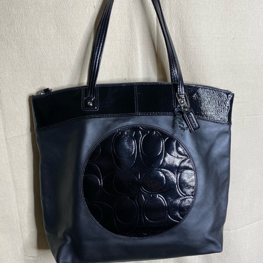 EUC Coach Leather & Patent Tote